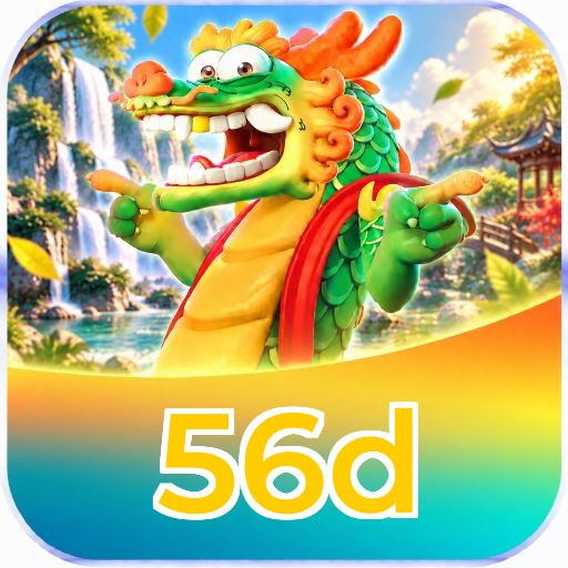 Interface da plataforma 56d mostrando slots populares e bônus de boas-vindas